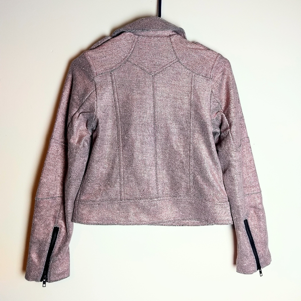 Cupcakes & Cashmere Pink Military Moto Crop Jacket - Picture 6 of 6